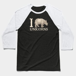 I (Rhino) UNICORNS Baseball T-Shirt